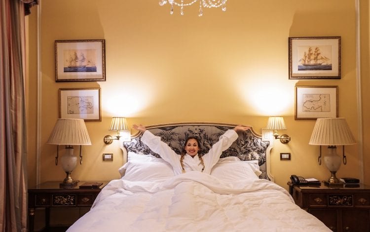 bedroom, Hotel Grande Bretagne, Athens, Greece