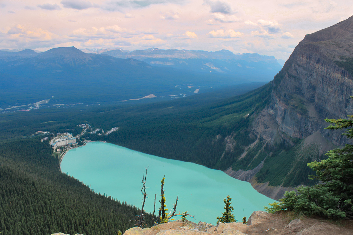 view from Big Beehive Lake Louise Banff