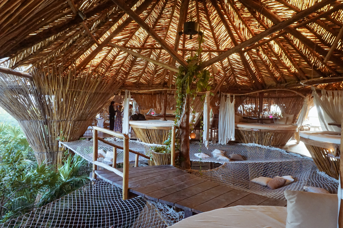 Azulik Tulum nets and hammocks