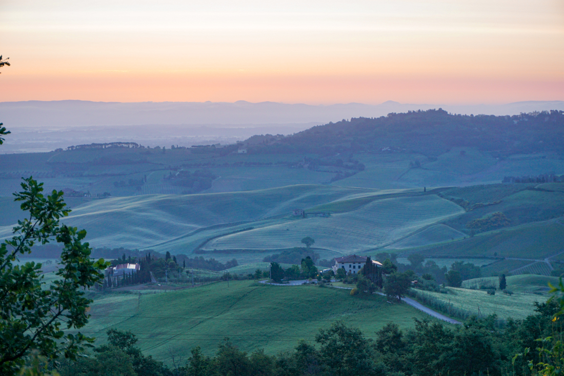 Tuscan hills sunrise