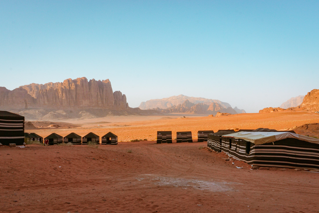 Wadi Rum panorama tent camp