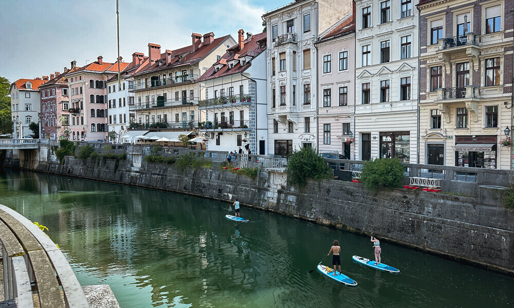 Ljubljana Paddle Boarding on the river