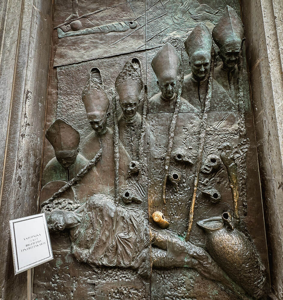 Ljubljana St Nicholas's Cathedral door