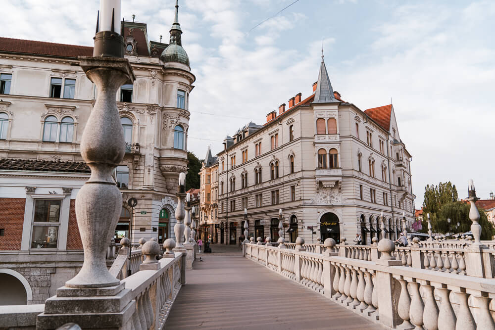 Ljubljana Old Town Triple Bridge