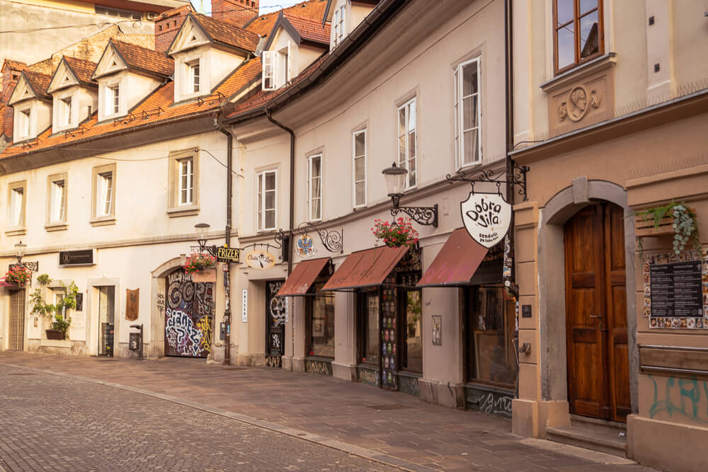 Ljubljana old town street Dobra Vila
