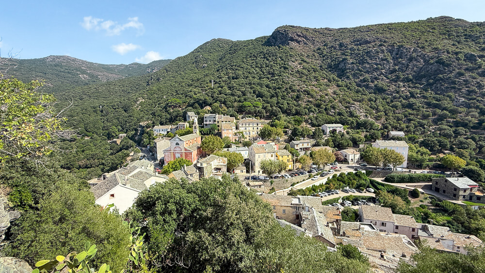 Nonza village from above