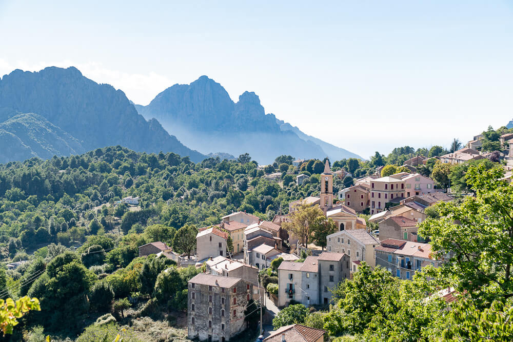 View over Evisa Corsica