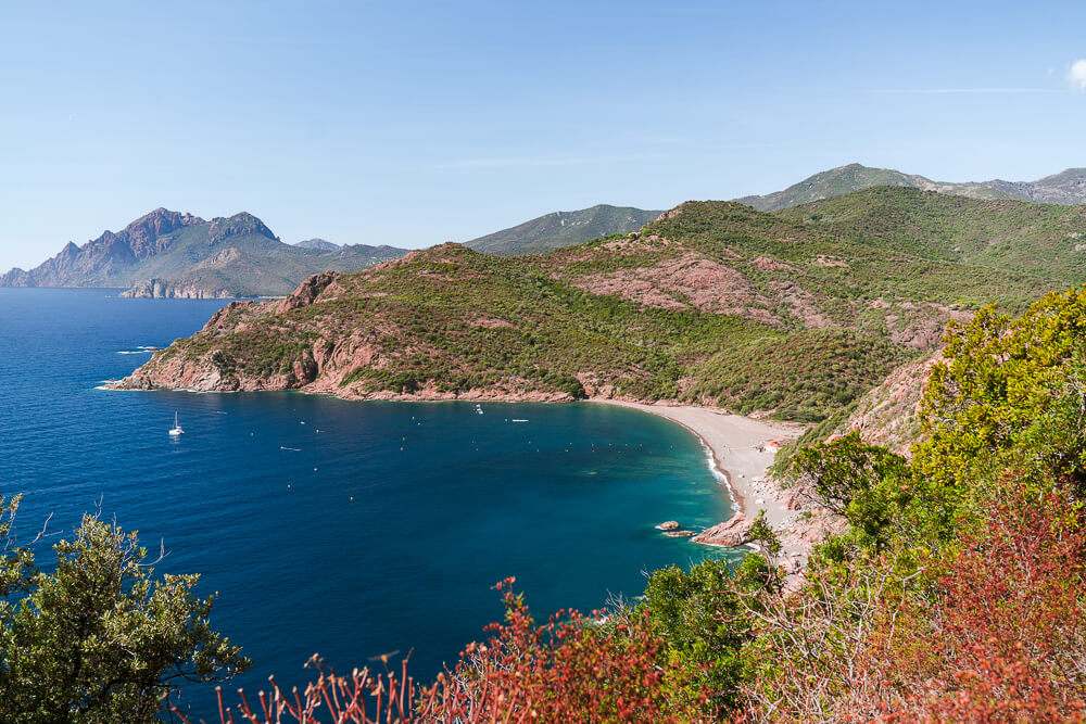 View over Plage de Bussaghlia