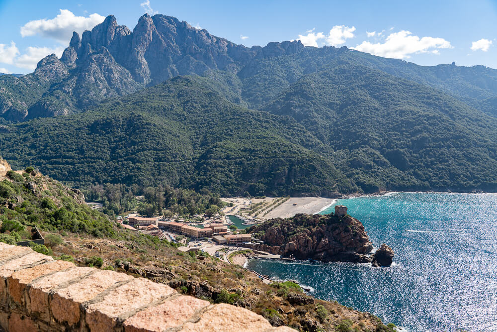 Porto from D81 in the north Corsica